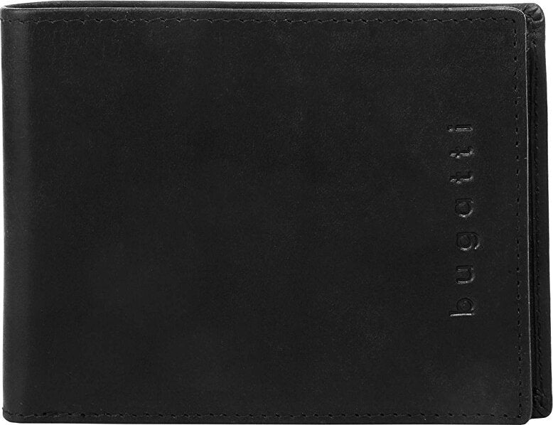 Bugatti cases Bugatti – Romano Scheintasche – RFID-Schutz, 4 Kartentaschen, Münzfach – 120×90×10 mm – Schwarz – 1 Stk.