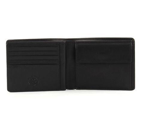 Bugatti cases Bugatti – Scheintasche Primo M – 10 Karten, Münzfach, Druckknopf – 120 × 100 × 25 mm – Schwarz, Leder – 1 Stk.