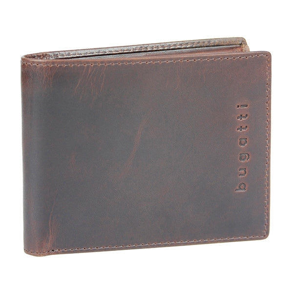 Bugatti cases Bugatti – Romano Scheintasche – RFID-Schutz – 120 × 90 × 10 mm – Braun, Leder – 1 Stk.