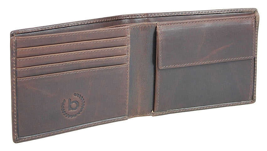 Bugatti cases Bugatti – Romano Scheintasche – RFID-Schutz – 120 × 90 × 10 mm – Braun, Leder – 1 Stk.