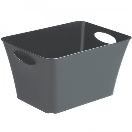 Rotho Aufbewahrungsbox Living – Kunststoff, Anthrazit, 26 × 19,2 × 35 cm – 1er-Pack