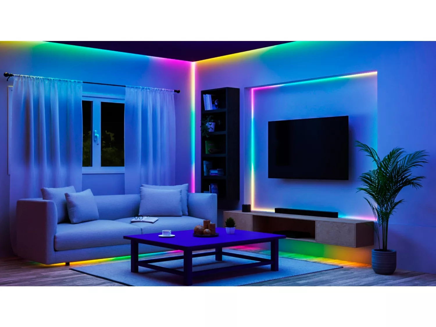 WiZ LED-Strip – 20 m, 36 W, RGBIC, 2000–6500 K, dimmbar, WiFi, für HomeKit, weiss