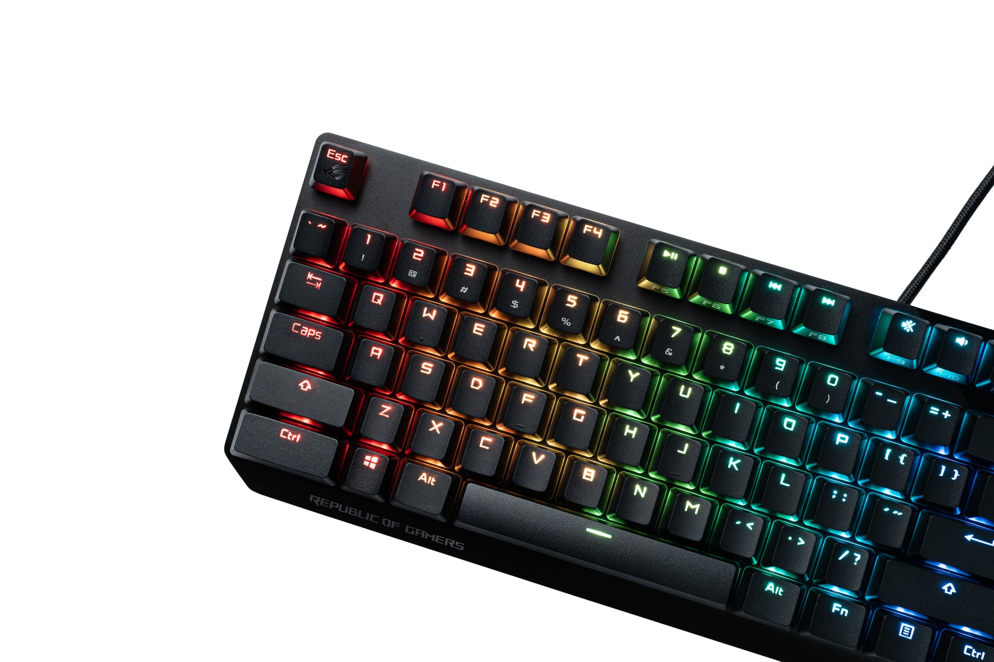 ASUS ROG AC03 – Tastaturkappen-Set, PBT, Schwarz, Cherry-MX kompatibel, für gängige Layouts