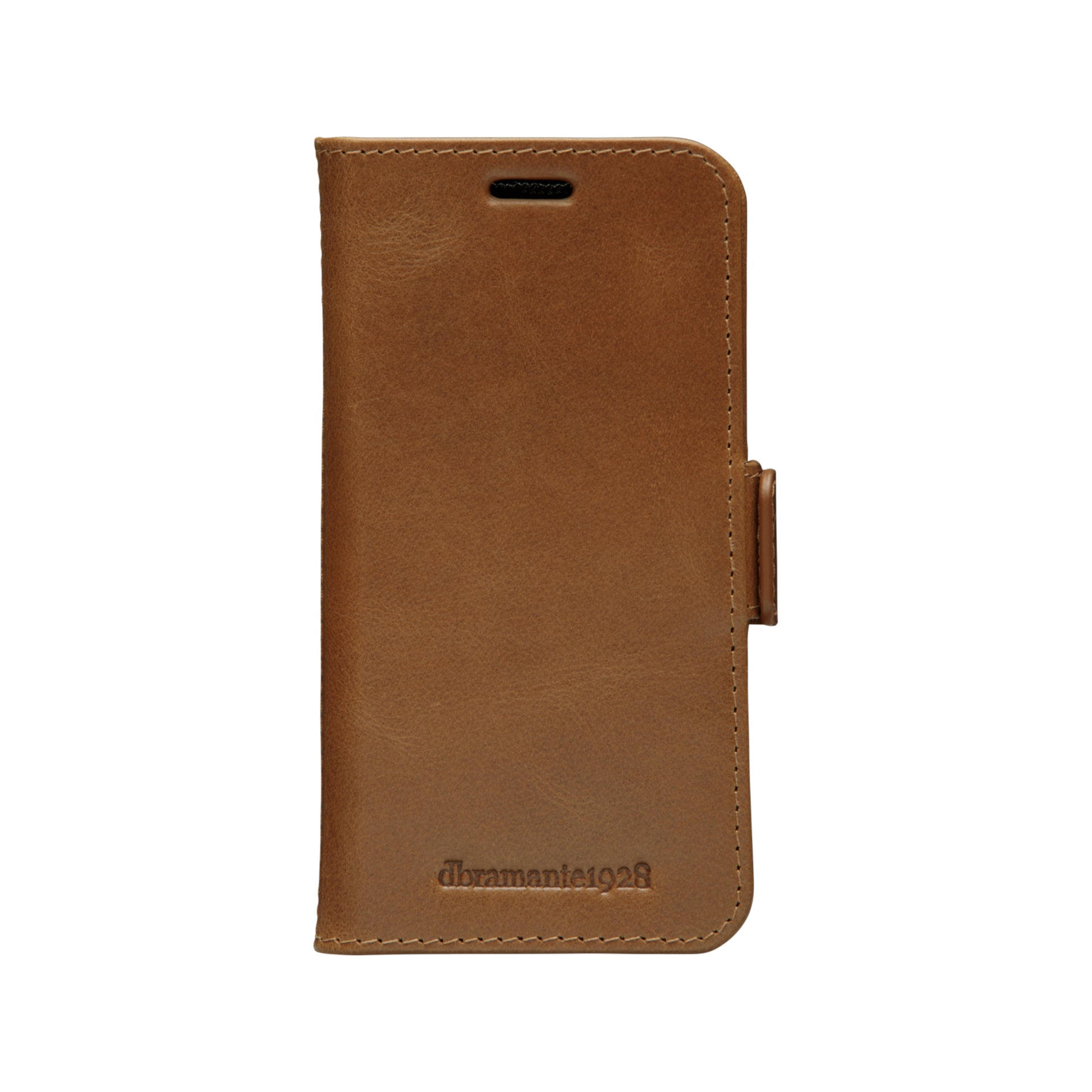 dbramante1928 Lynge – Wallethülle – für Apple iPhone 12 mini – mit Ständer, 3 Kartenfächer, Leder, Beige