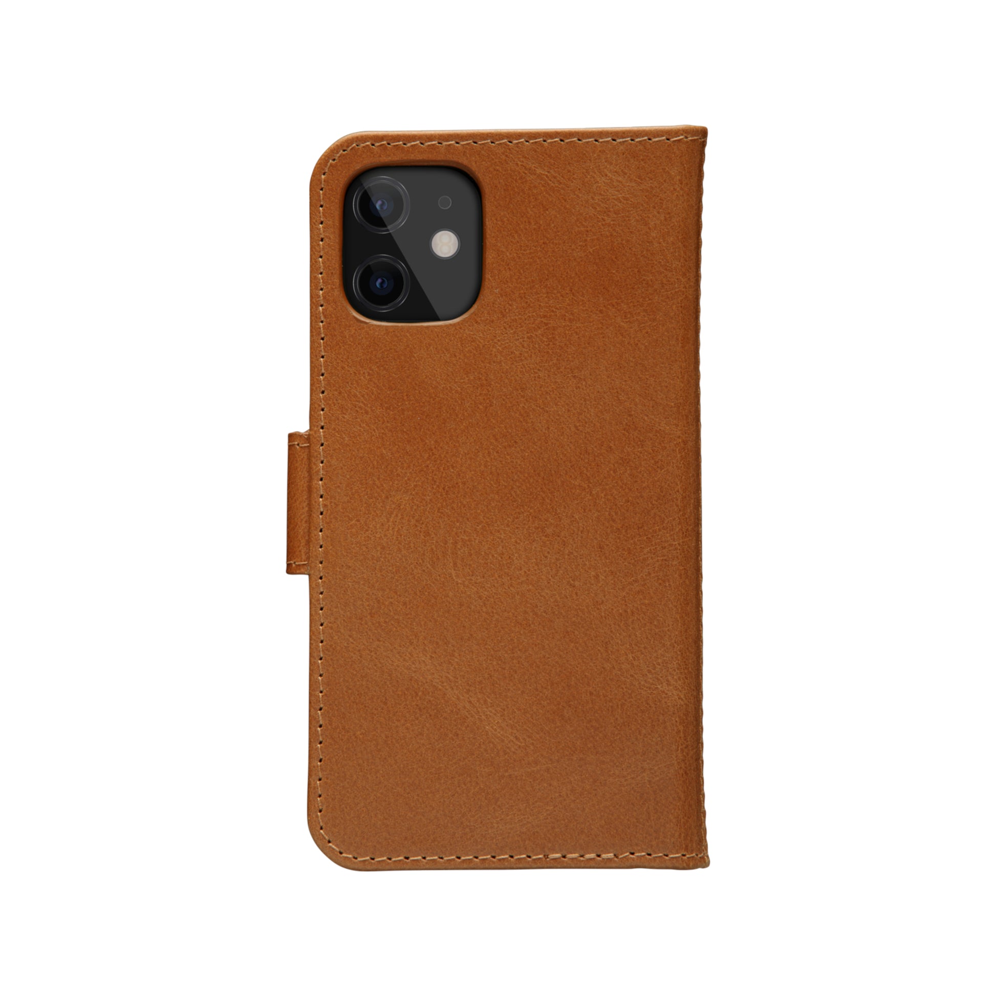 dbramante1928 Lynge – Wallethülle – für Apple iPhone 12 mini – mit Ständer, 3 Kartenfächer, Leder, Beige
