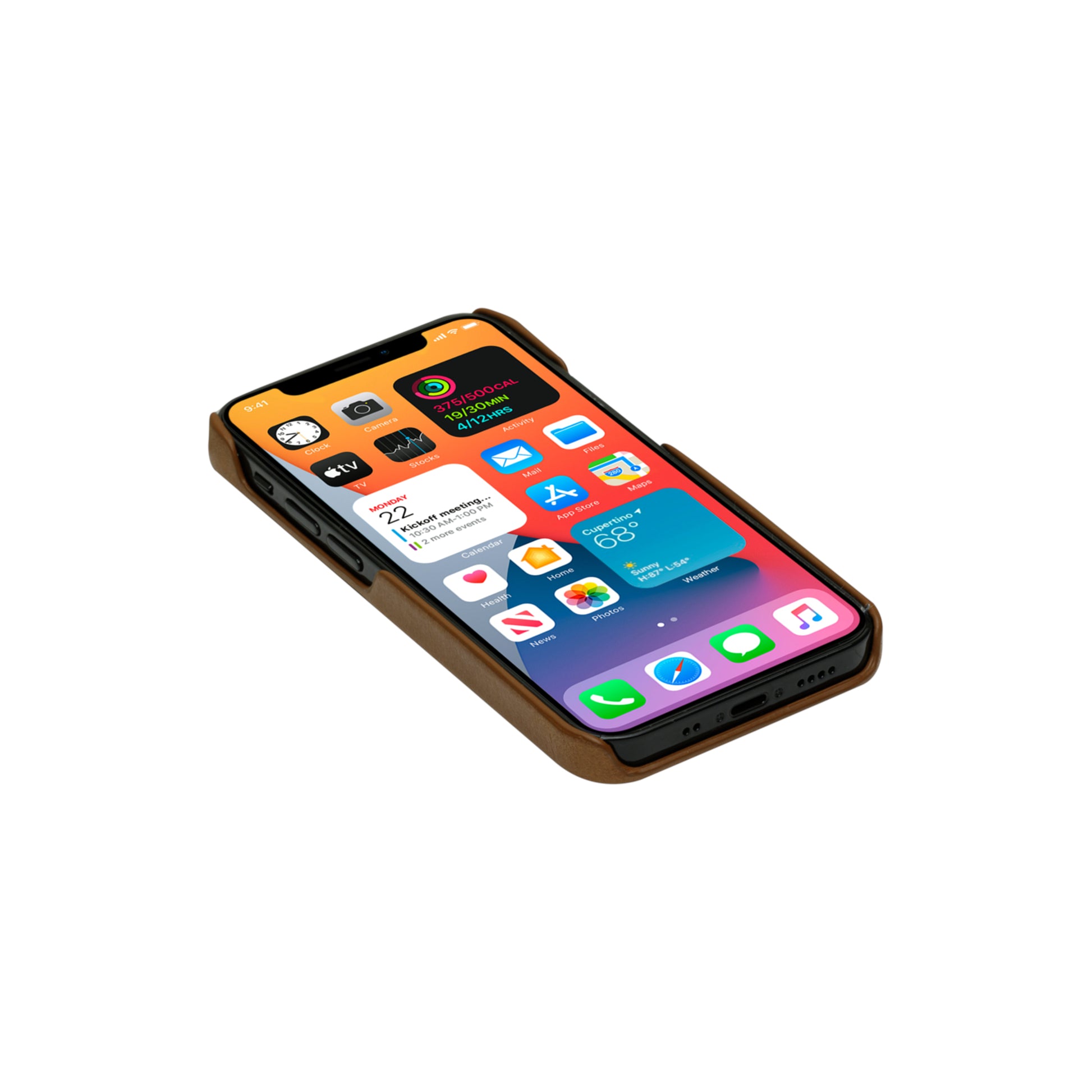 dbramante1928 Lynge – Wallethülle – für Apple iPhone 12 mini – mit Ständer, 3 Kartenfächer, Leder, Beige