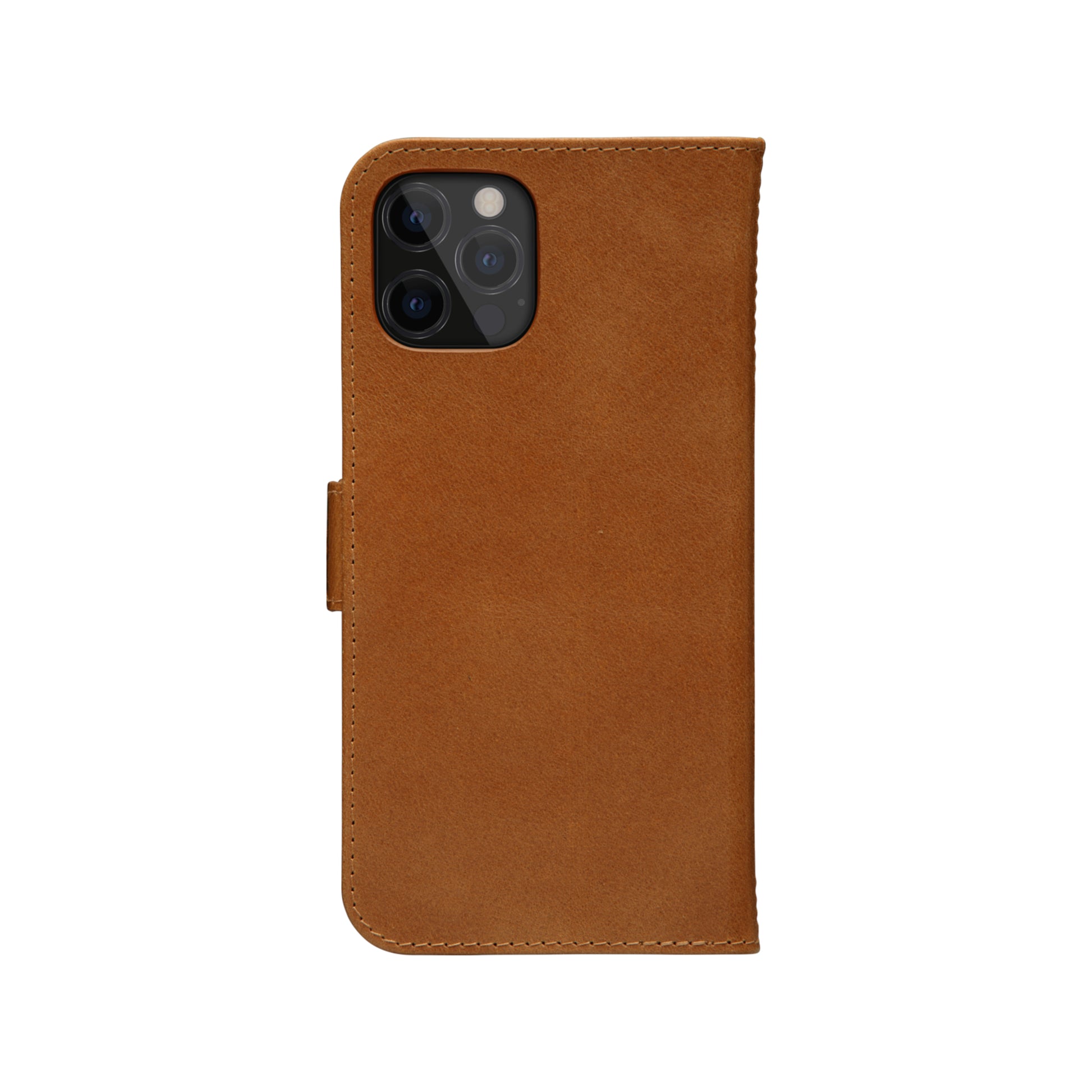 dbramante1928 Copenhagen Slim Wallethülle – für Apple iPhone 12/12 Pro, 3 Kartenfächer, Leder, Braun