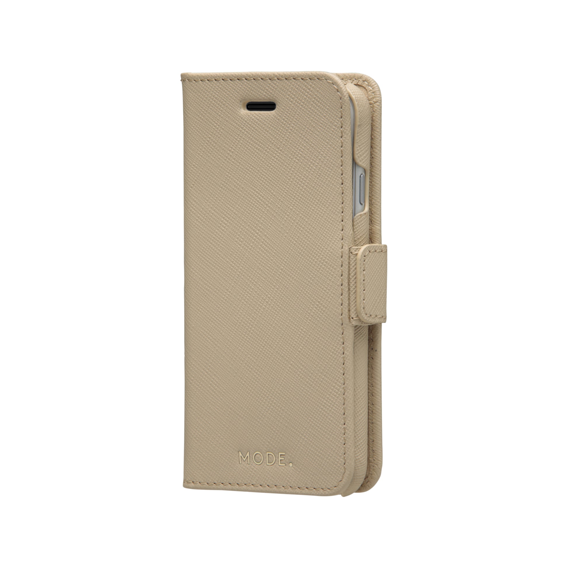 dbramante1928 New York – Wallethülle – für Apple iPhone SE/8/7, 3 Kartenfächer, Leder, Sand, Magnetverschluss