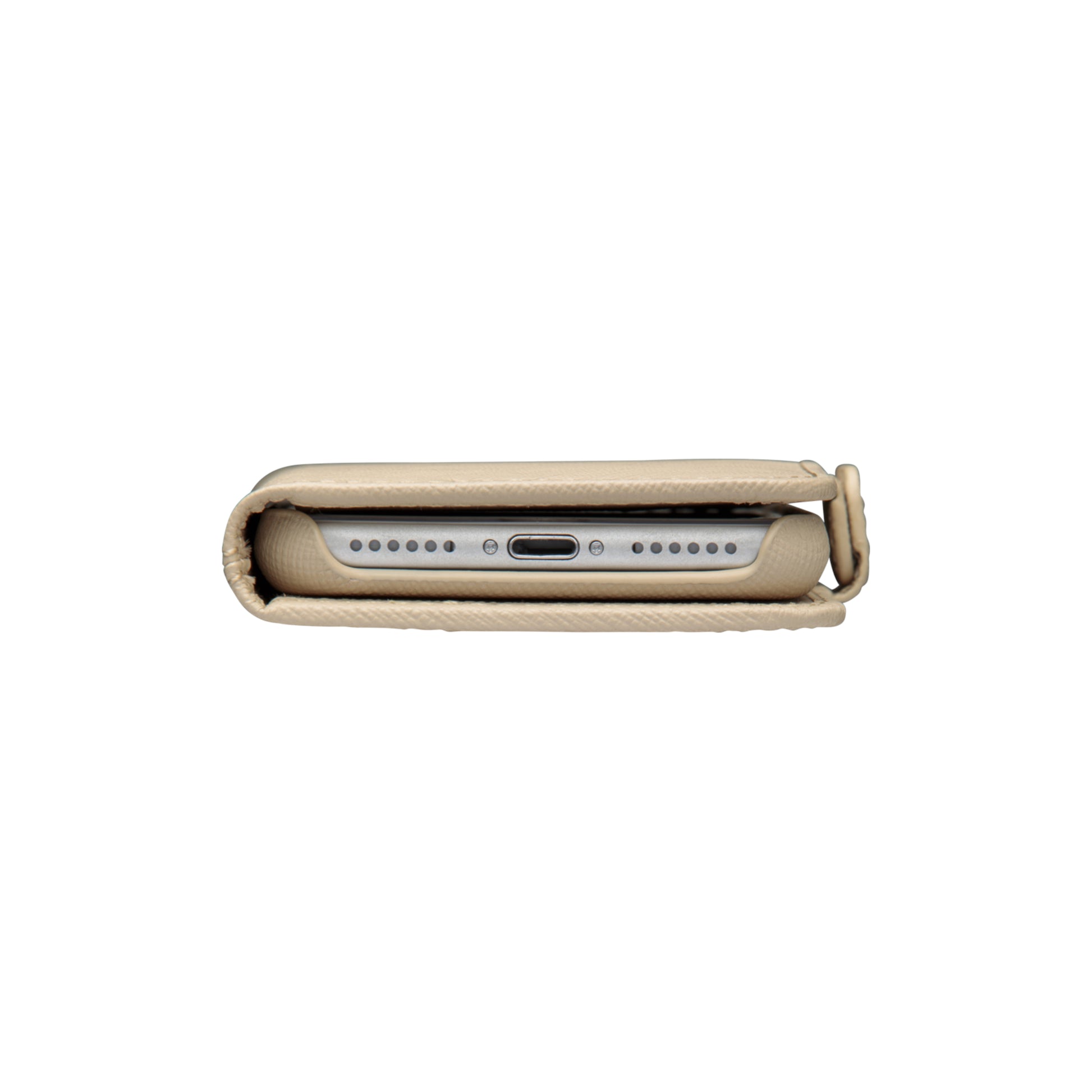 dbramante1928 New York – Wallethülle – für Apple iPhone SE/8/7, 3 Kartenfächer, Leder, Sand, Magnetverschluss