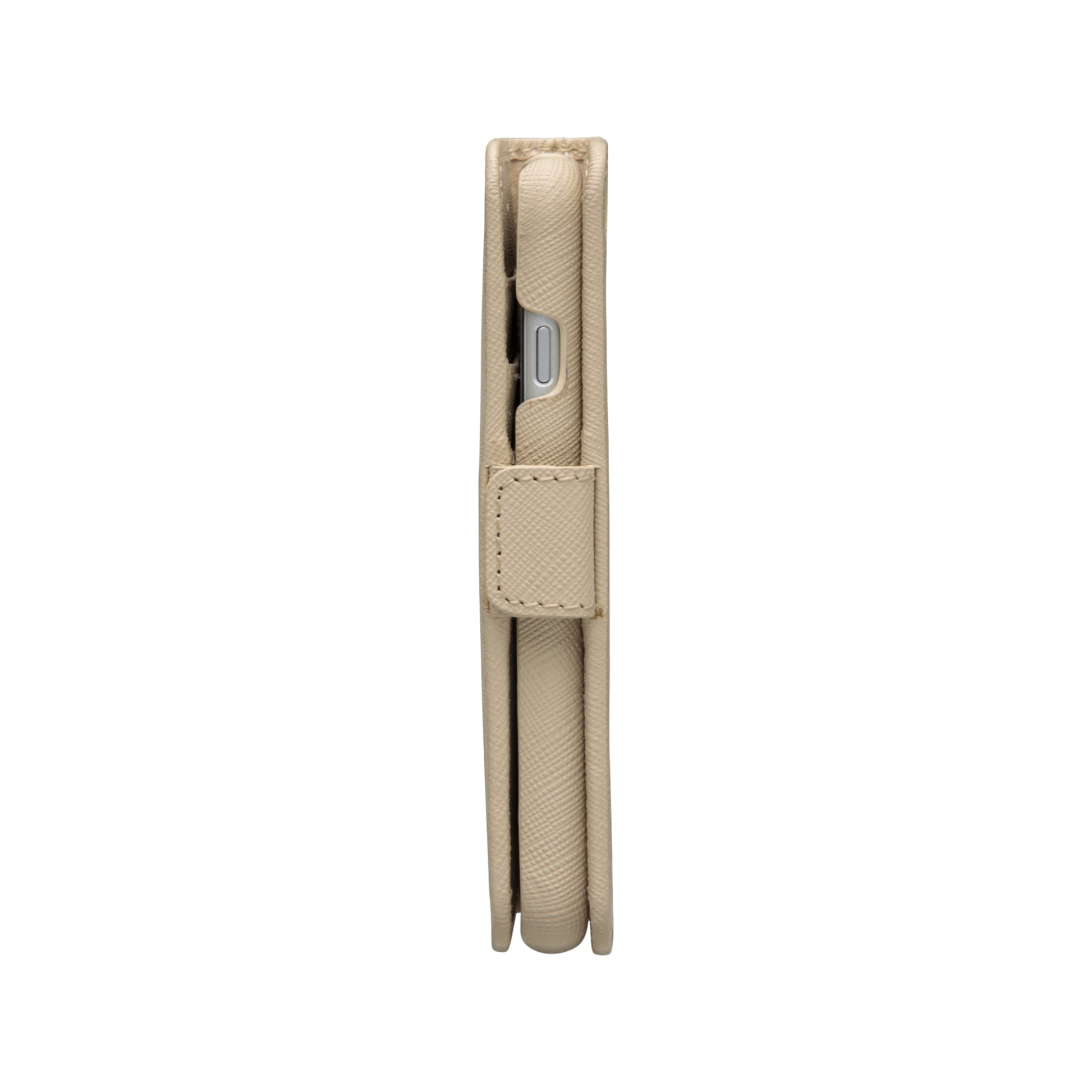 dbramante1928 New York – Wallethülle – für Apple iPhone SE/8/7, 3 Kartenfächer, Leder, Sand, Magnetverschluss
