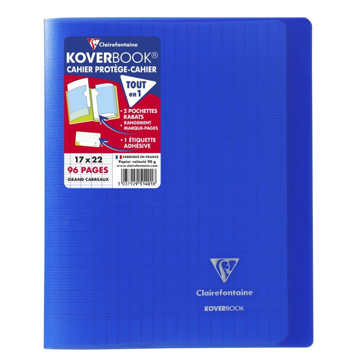 Clairefontaine Notizheft – 170 × 220 mm – 48 Blatt – 90 g/m² – Softcover, Einstecktasche, gemustert, PEFC