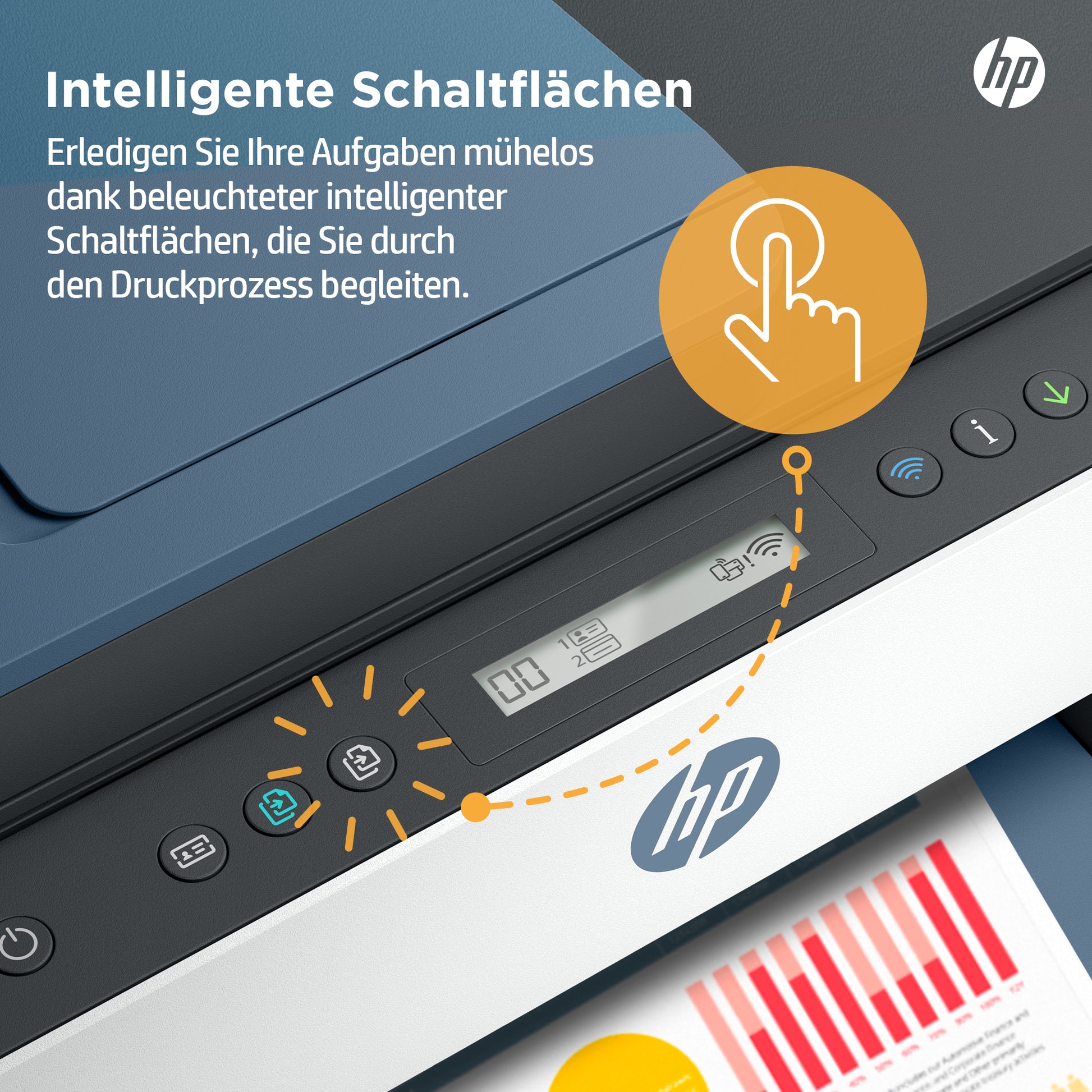 HP Smart Tank 7306 – Farbtintenstrahl-Multifunktionsdrucker, A4, 3-in-1, Duplex, ADF, WLAN/LAN