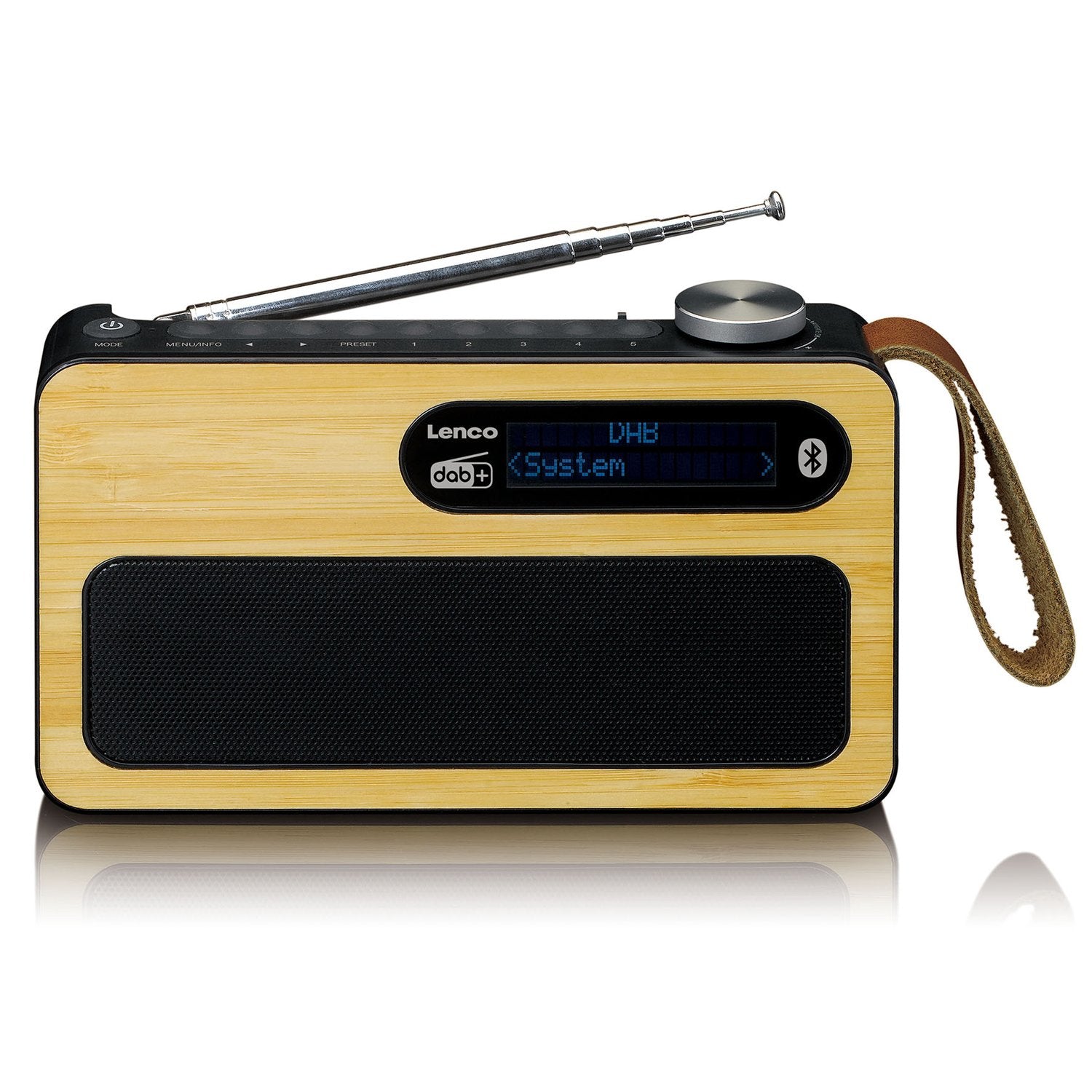 Lenco PDR-040 – DAB-/Internetradio – Portabel – DAB+, UKW, Bluetooth, Akkubetrieb – Schwarz