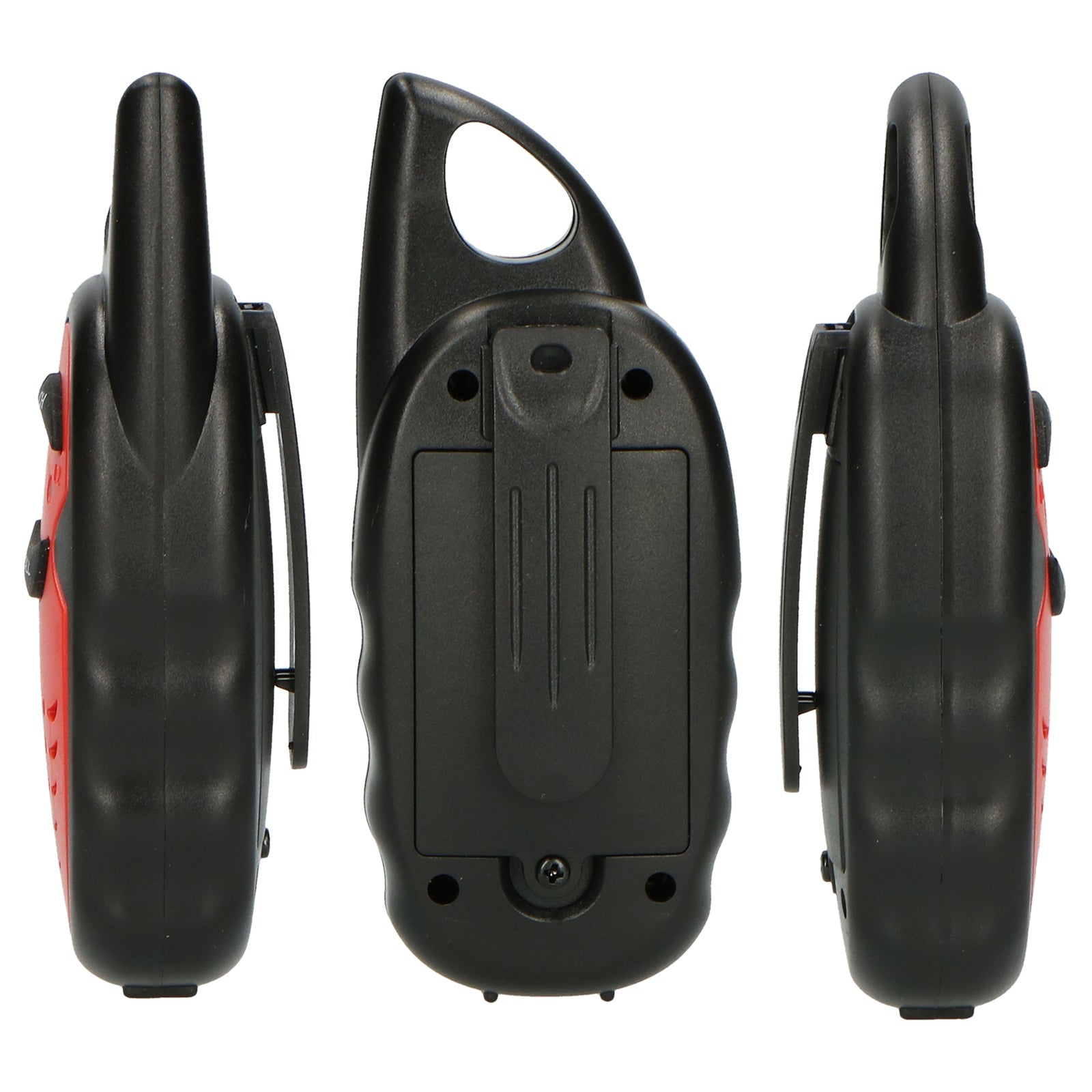 Alecto FR-05RD – Funkgerät (2er-Set), 3 Kanäle, Reichweite bis 3 km, 4 h Akkulaufzeit, Rot/Schwarz