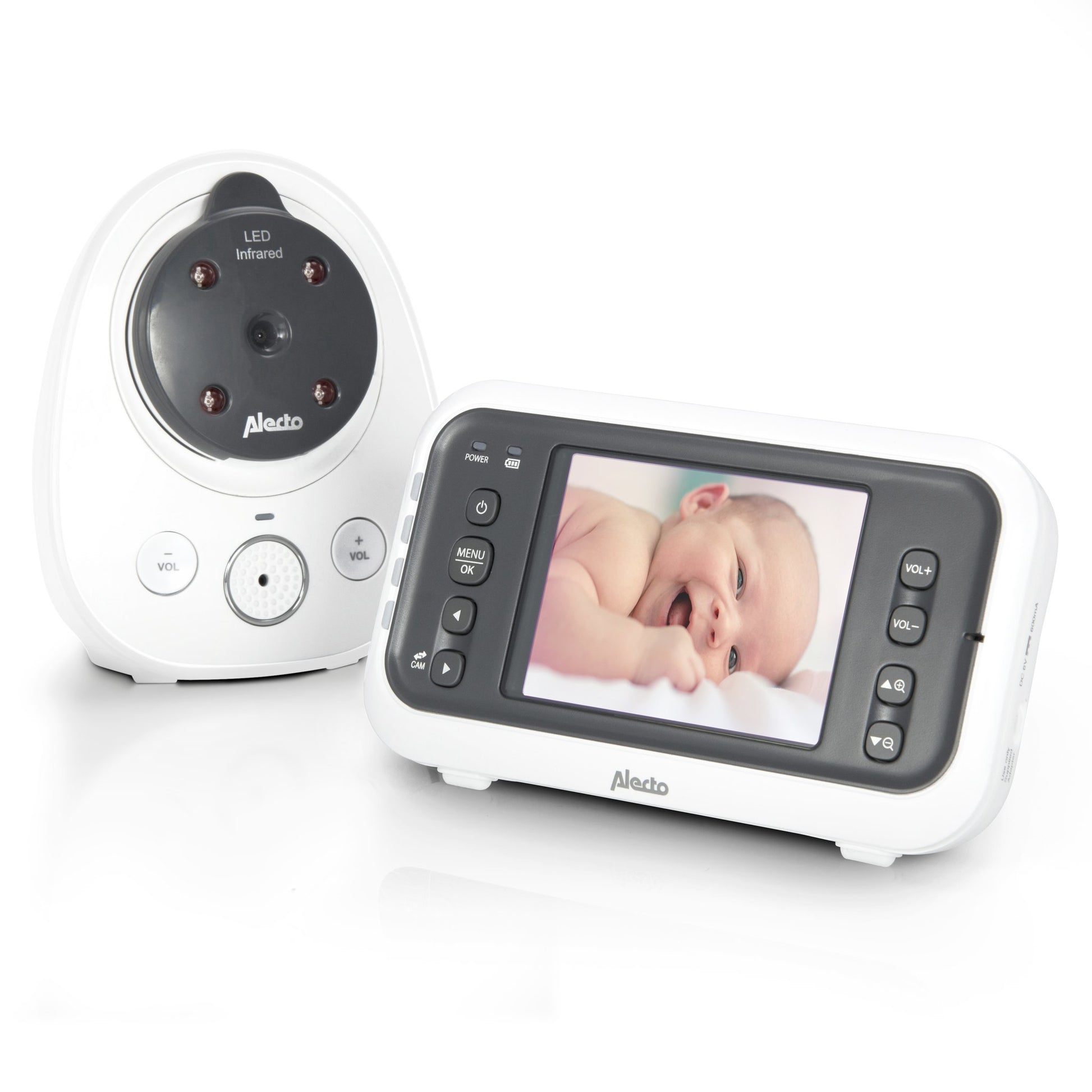 Alecto DVM-77 Babyphone – Nachtsicht – 2-Wege-Audio – Akku/Netz