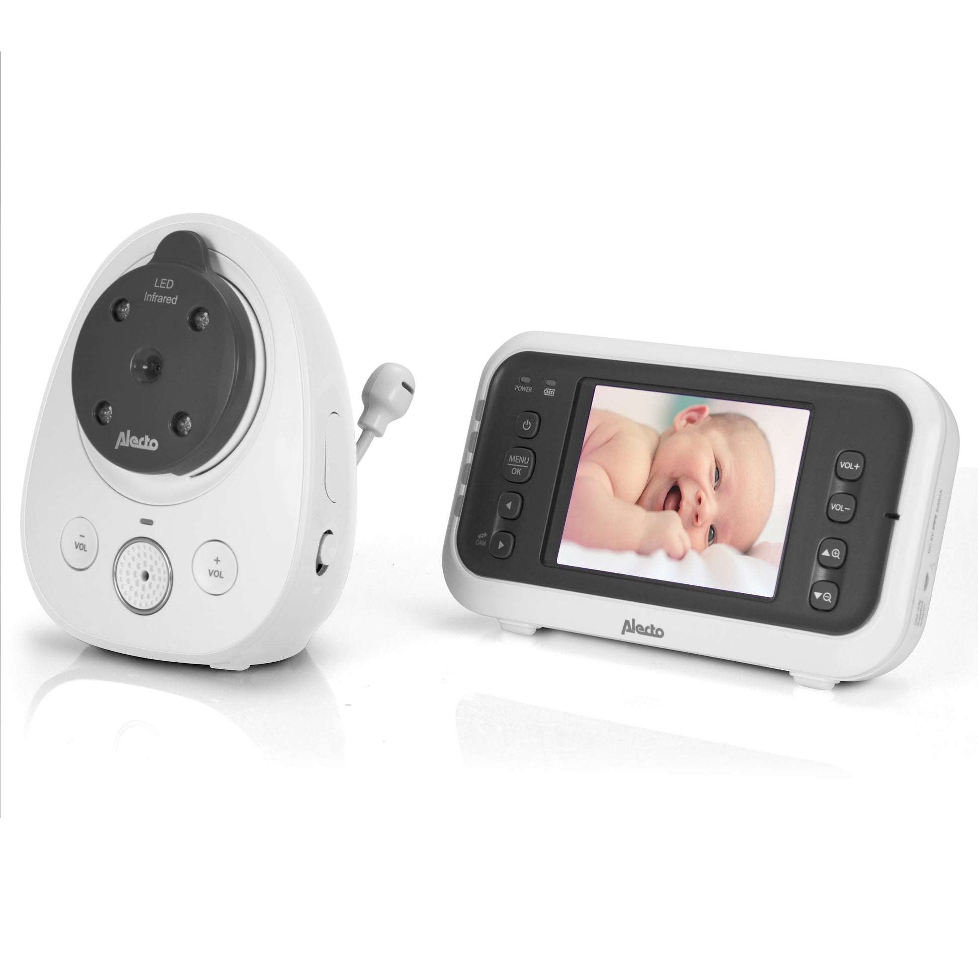 Alecto DVM-77 Babyphone – Nachtsicht – 2-Wege-Audio – Akku/Netz