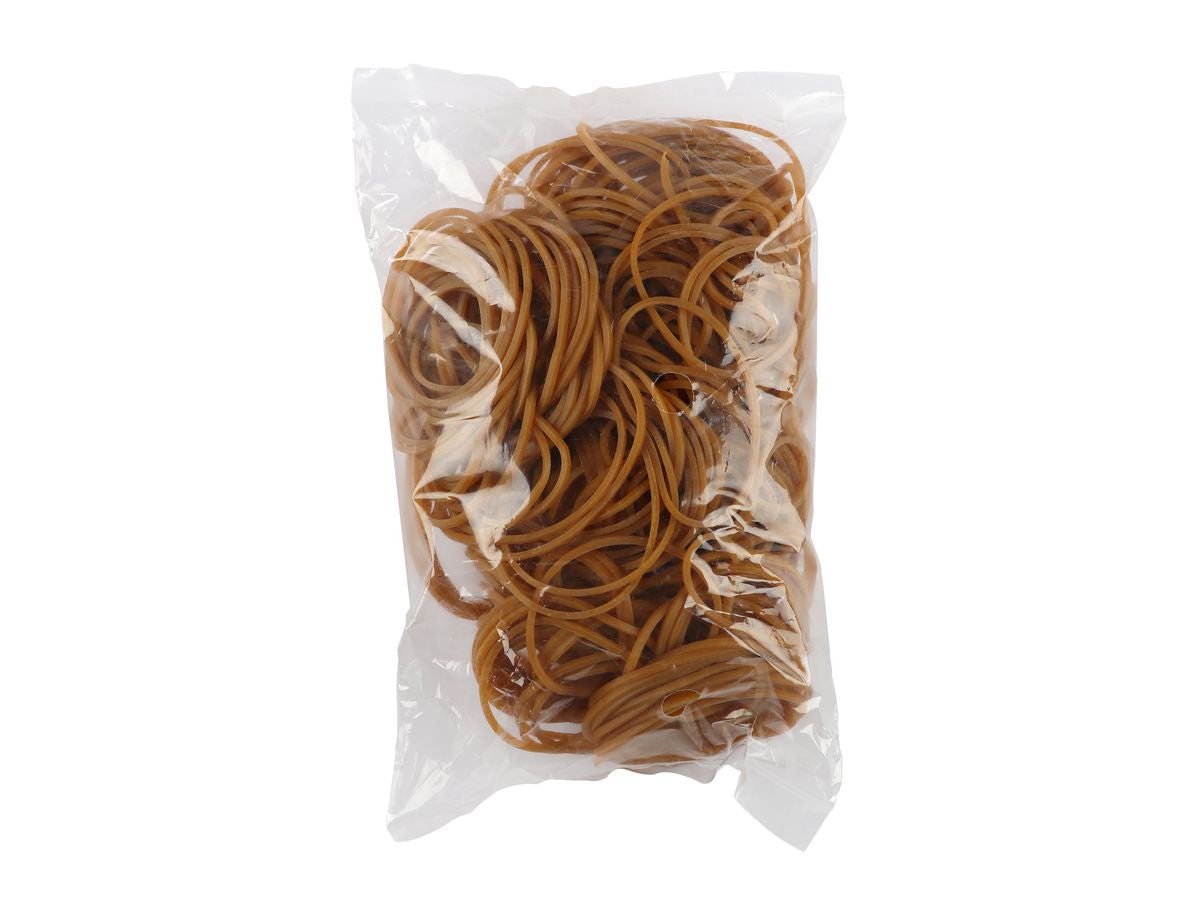 Buroline BÜROLINE Gummibänder – 62 × 83 mm, Ø 40 mm, braun, Naturkautschuk, 100 g