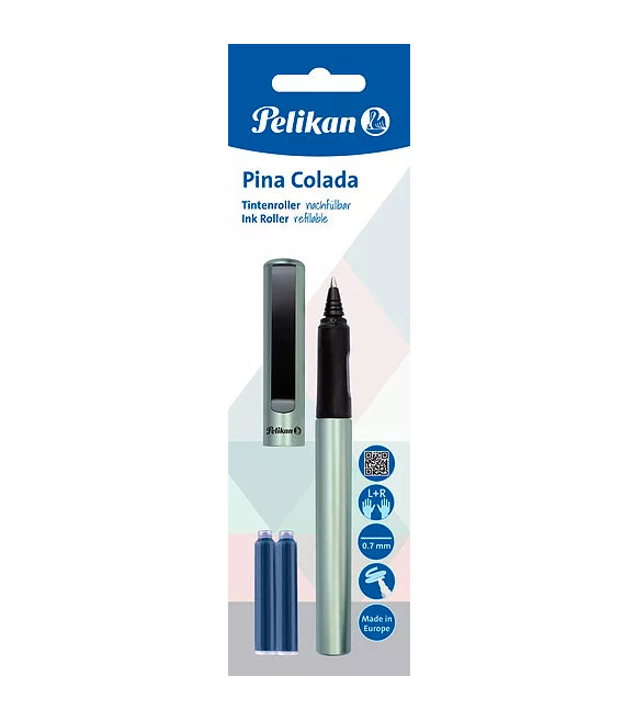 Pelikan Pina Colada Classic – Tintenroller, 0,7 mm, Königsblau, Kunststoff, Grün