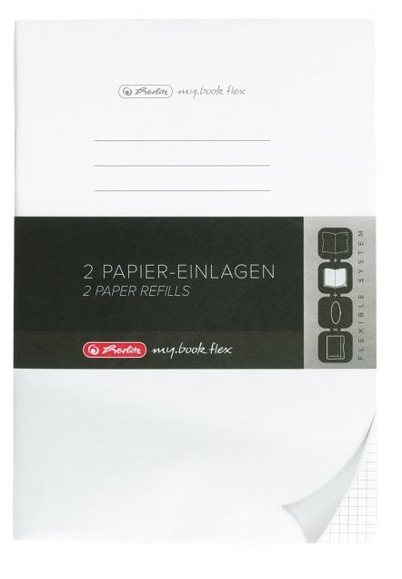 Herlitz Ersatzblätter für my.book flex – A5 – kariert 5 mm – 80 g/m² – 80 Blatt – FSC