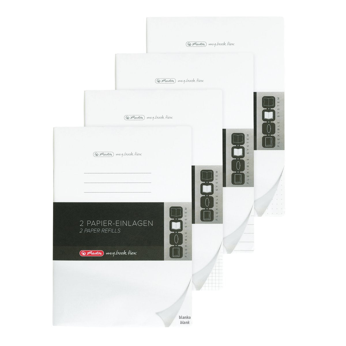 Herlitz Ersatzblätter für my.book flex – A4 – kariert 5 mm – 80 g/m² – 80 Blatt – FSC