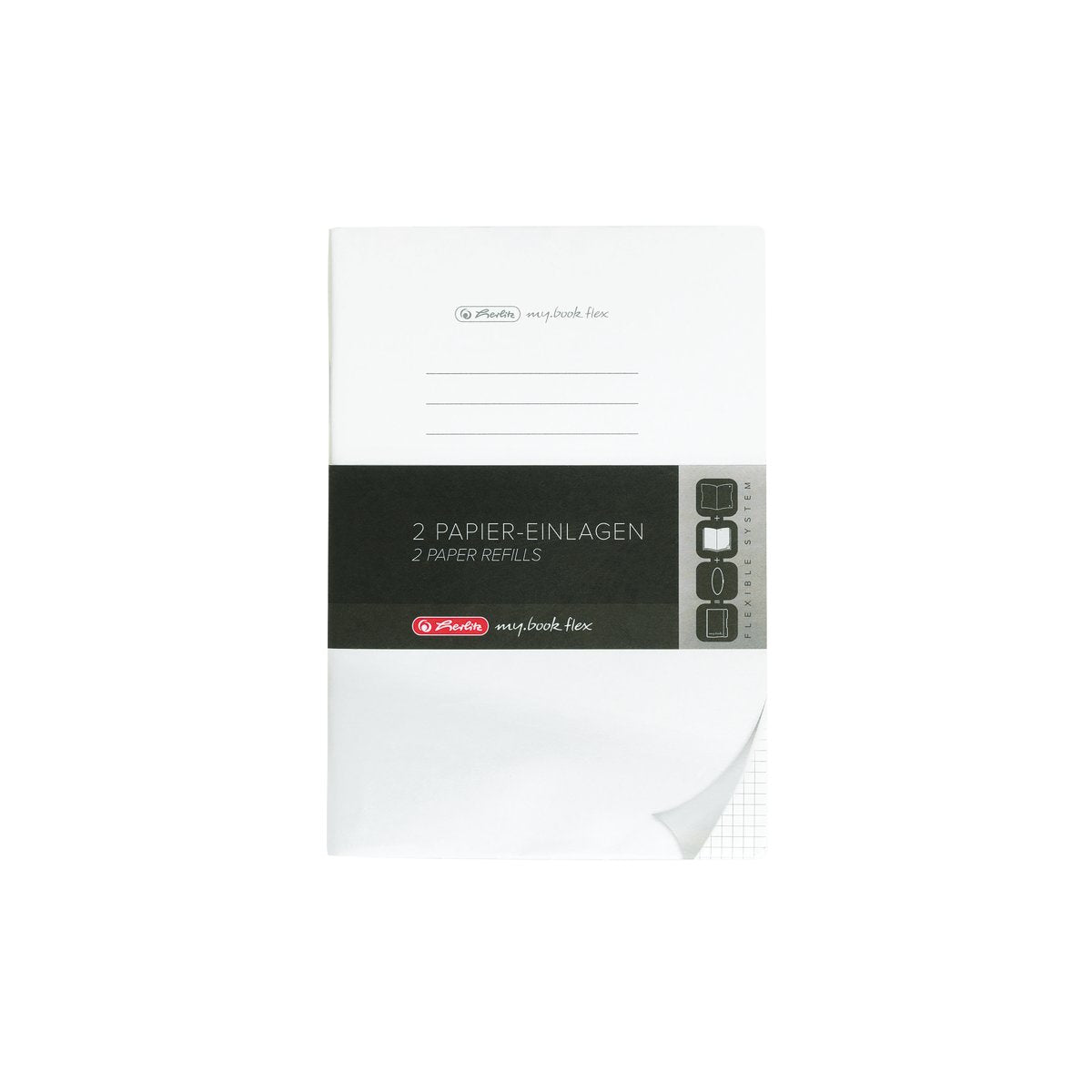 Herlitz Ersatzblätter für my.book flex – A4 – kariert 5 mm – 80 g/m² – 80 Blatt – FSC