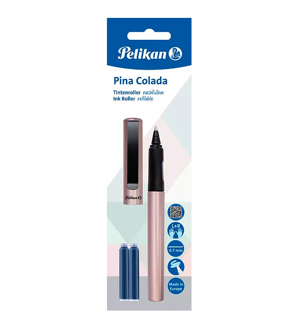 Pelikan Pina Colada Classic – Tintenroller, 0,7 mm, Blau, Kunststoff, Rosa