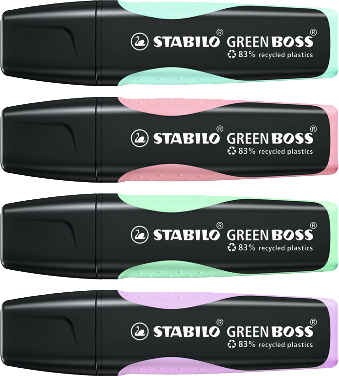 STABILO BOSS Textmarker Pastellminze – Keilspitze, 2–5 mm, nachfüllbar