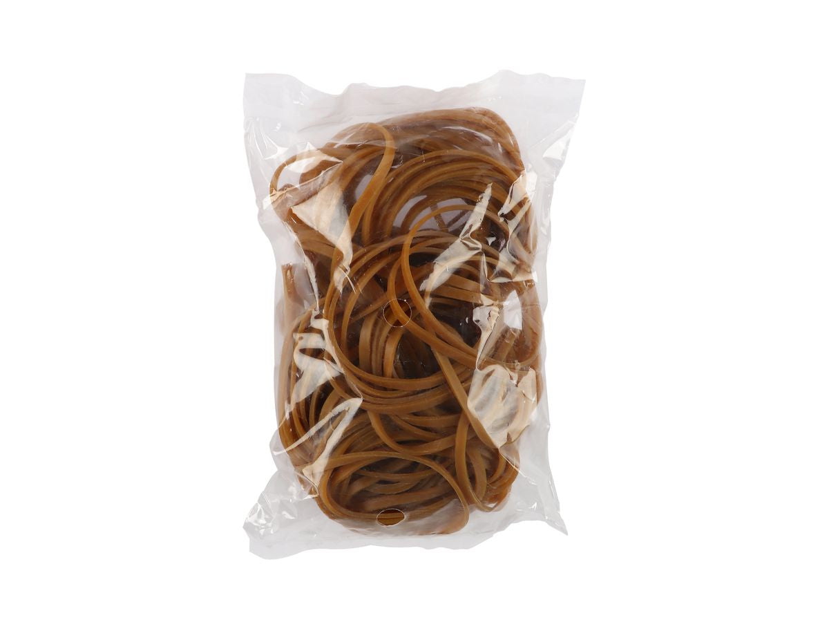 Buroline BÜROLINE Gummibänder – 3 × 80 mm, Ø 50 mm, braun, Naturkautschuk, 100 g