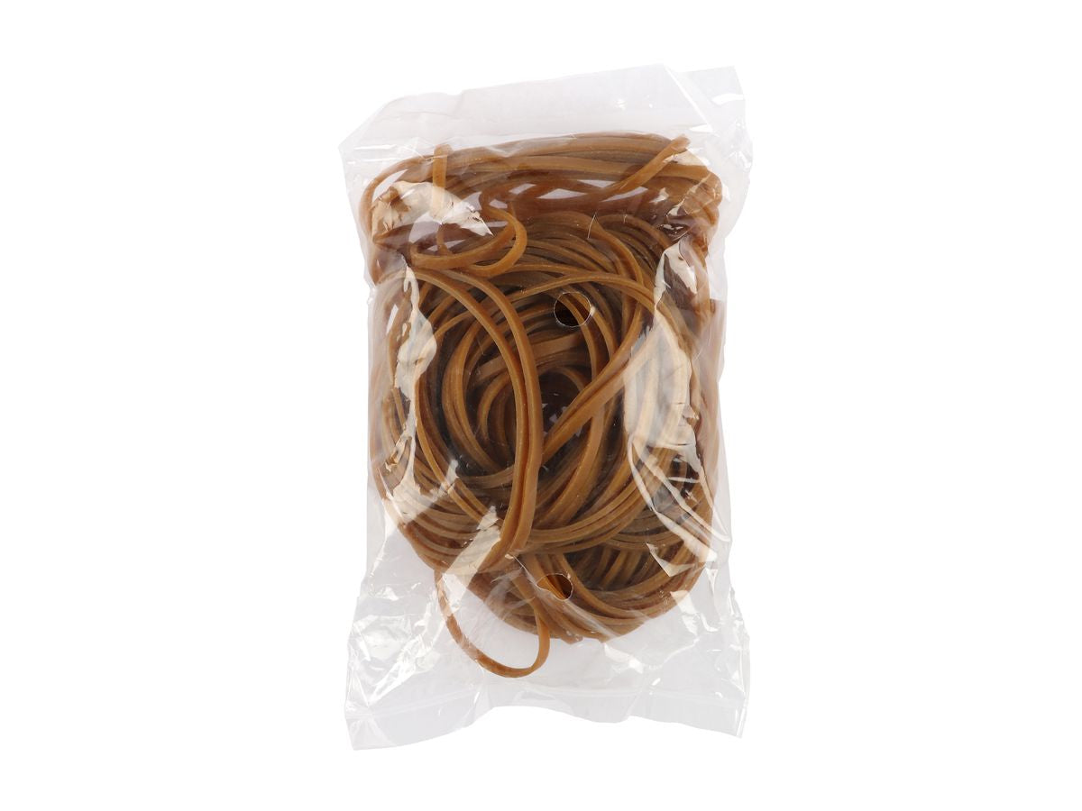 Buroline BÜROLINE Gummibänder – 60 × 80 mm, Ø 70 mm, braun, Naturkautschuk, 100 g