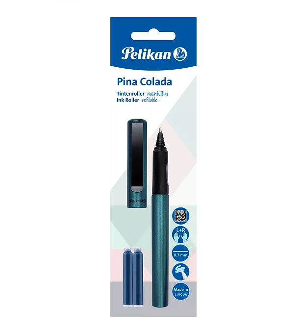 Pelikan Pina Colada Classic – Tintenroller, 0,7 mm, Blau, Kunststoff, Petrol