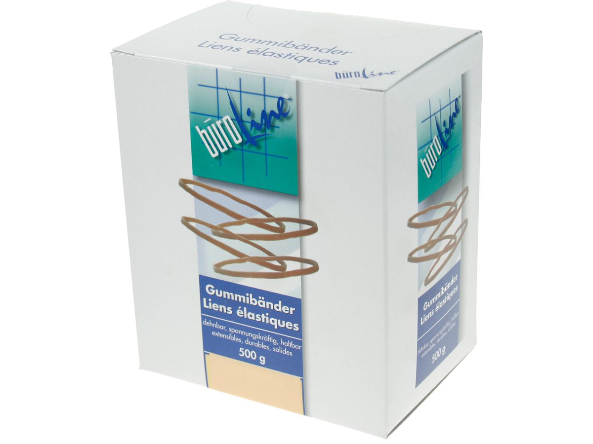 Buroline BÜROLINE Gummibänder – 168 × 140 mm, Ø 80 mm, braun, Naturkautschuk, 570 g