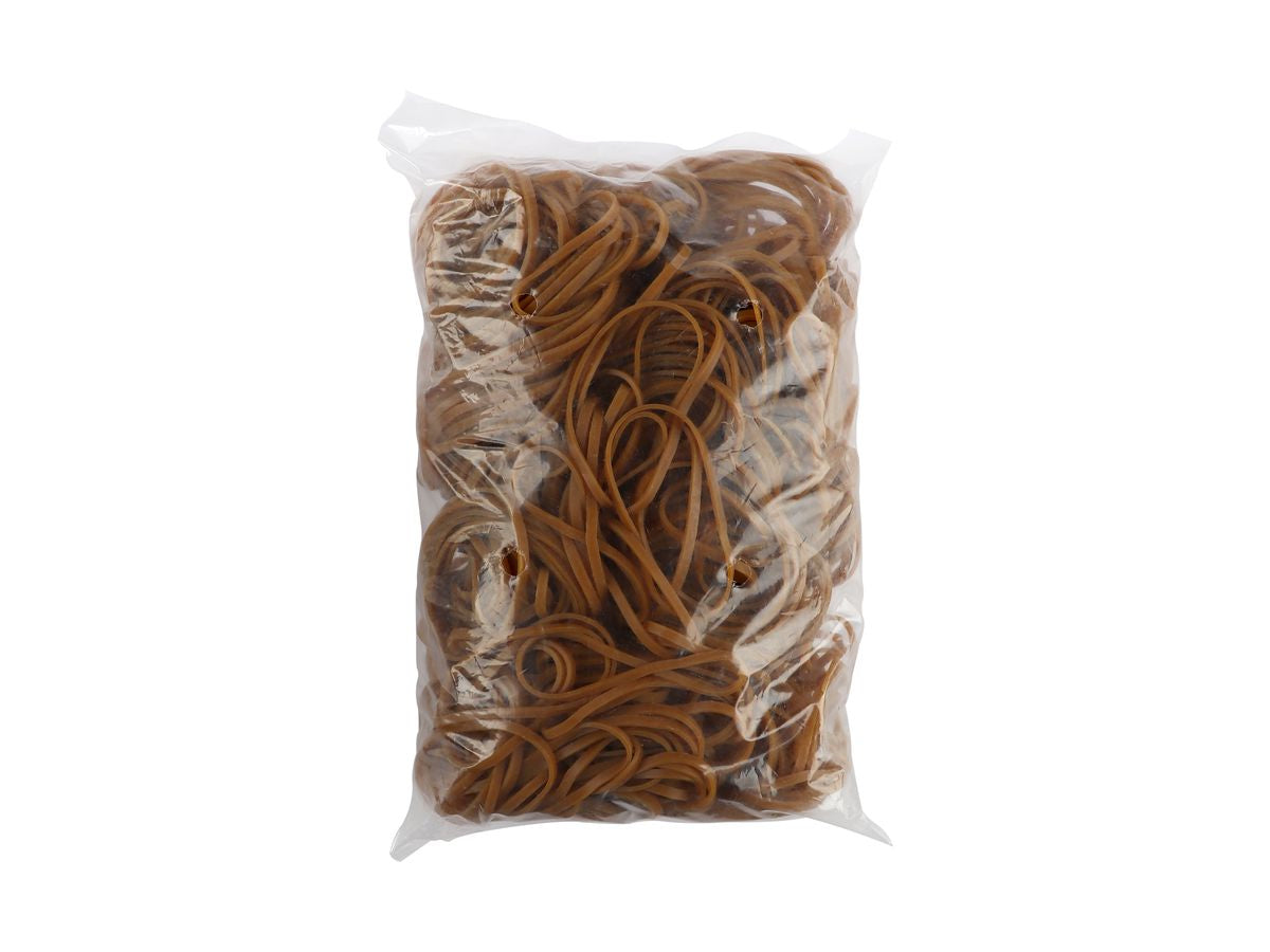 Buroline BÜROLINE Gummibänder – 3 × 80 mm, Ø 50 mm, braun, Naturkautschuk, 500 g