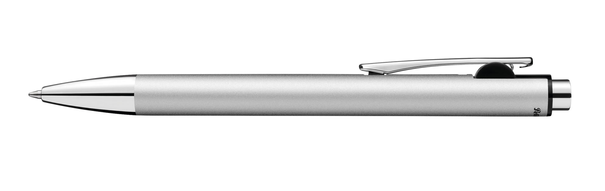 Pelikan Snap Metallic M Kugelschreiber – 3er Pack, Blau, Druck, Metall, Silber, dokumentenecht, nachfüllbar
