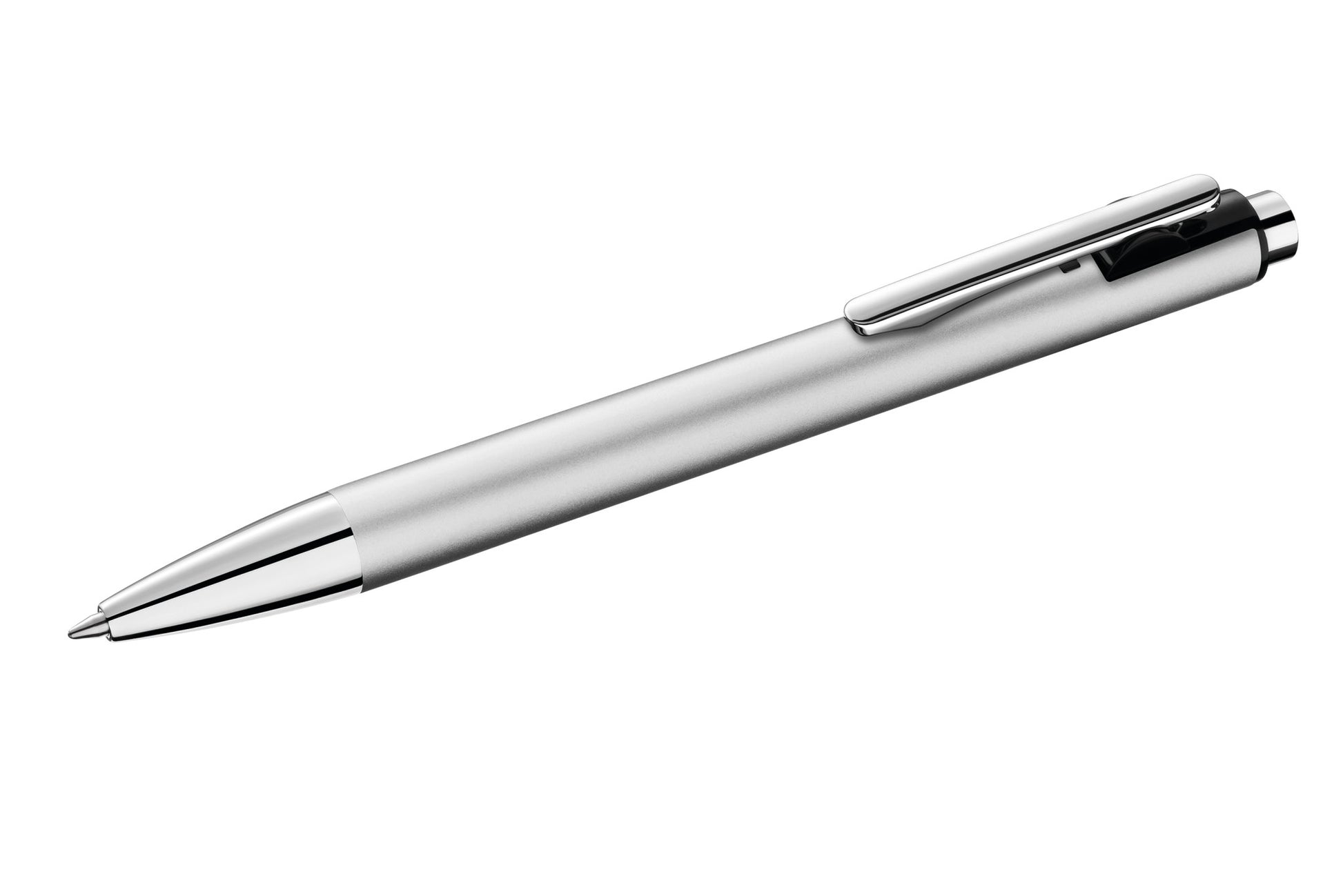 Pelikan Snap Metallic M Kugelschreiber – 3er Pack, Blau, Druck, Metall, Silber, dokumentenecht, nachfüllbar