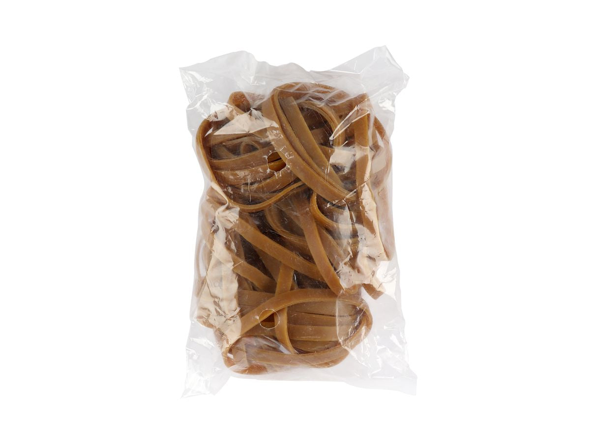 Buroline BÜROLINE Gummibänder – 6 × 90 mm, Ø 60 mm, braun, Naturkautschuk, 100 g