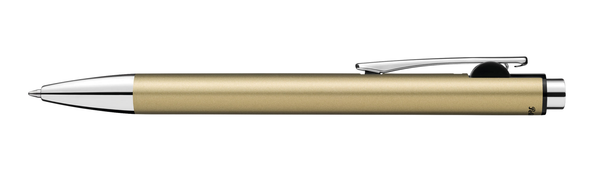 Pelikan Snap Metallic M Kugelschreiber – Blau, Medium, Druck, Metall, Gold, dokumentenecht, nachfüllbar