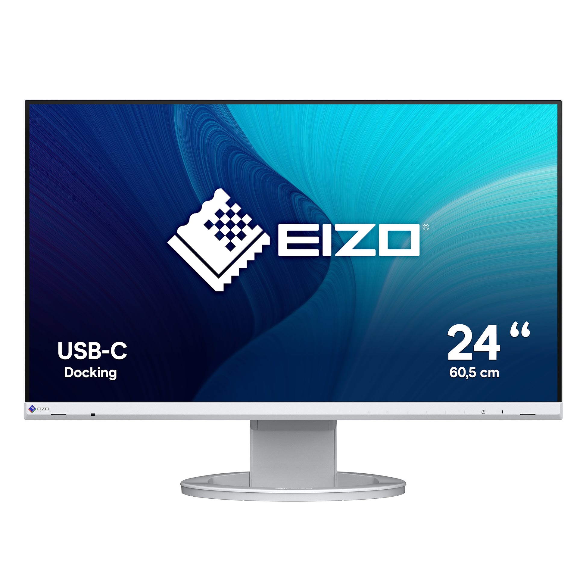 EIZO EV2480-Swiss Edition – Monitor, 23,8", IPS, 60 Hz, 250 cd/m², USB-C, Lautsprecher, VESA 100 × 100, Weiss