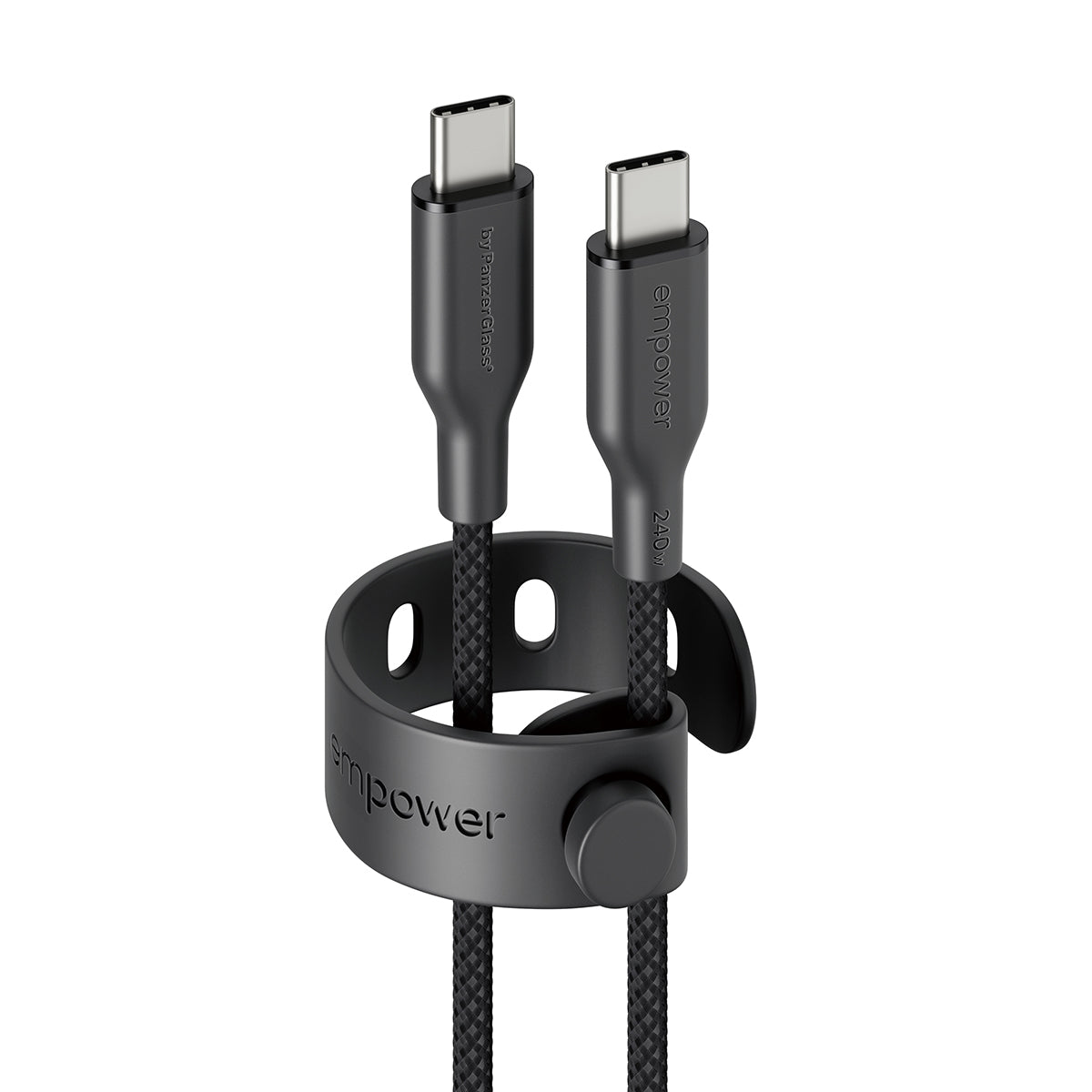 PanzerGlass emPower von PanzerGlass – USB-Kabel – USB-C auf USB-C – USB 2.0 (480 Mbit/s) – 2 m – PD 240 W – Schwarz