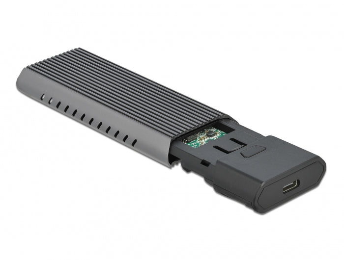 DeLOCK M.2 SSD-Gehäuse – 1-Bay extern – USB 3.2 Gen 2 (10 Gbit/s), USB-C – für M.2 NVMe (PCIe) und M.2 SATA