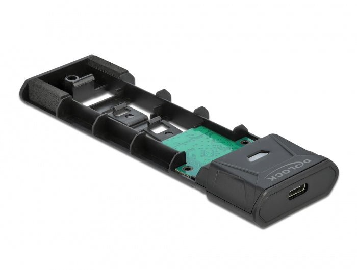 DeLOCK M.2 SSD-Gehäuse – 1-Bay extern – USB 3.2 Gen 2 (10 Gbit/s), USB-C – für M.2 NVMe (PCIe) und M.2 SATA