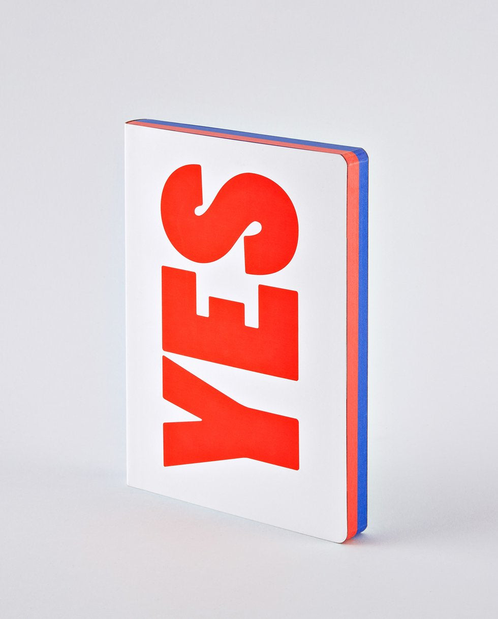 nuuna Notizbuch Graphic L, A5, 256 Seiten – rot, gelb