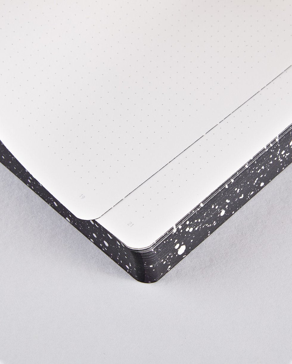 nuuna Notizbuch A5, 256 Seiten – schwarz, weiss