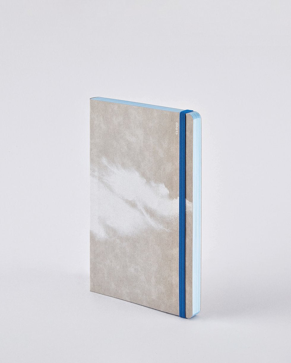 nuuna Notizbuch A5, 176 Seiten – blau, grau, weiss