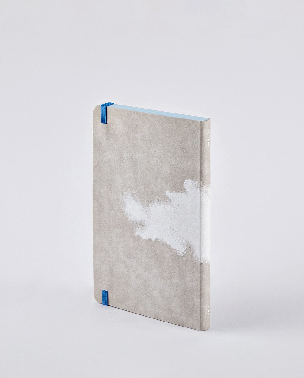 nuuna Notizbuch A5, 176 Seiten – blau, grau, weiss