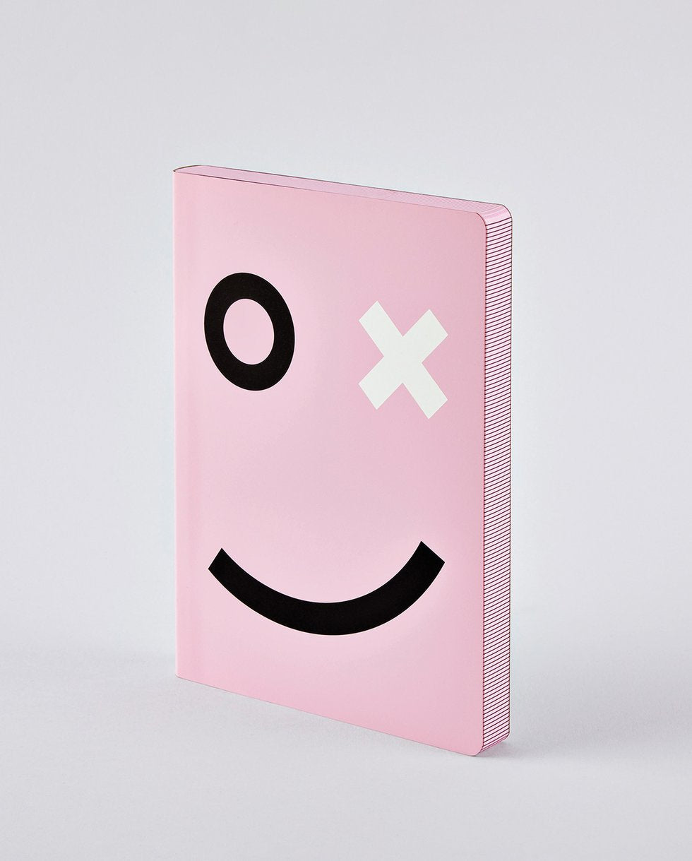 nuuna Notizbuch A5, 256 Seiten – pink, weiss