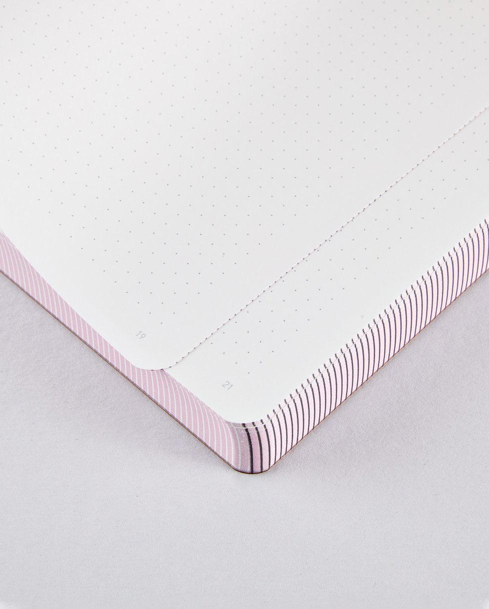 nuuna Notizbuch A5, 256 Seiten – pink, weiss