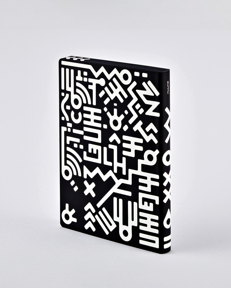 nuuna Notizbuch Graphic L, A5, 256 Seiten – schwarz, weiss