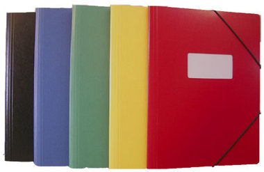 Erola-Mappen Sammelmappe, für A4, Pressspan, blau, mit Gummizug