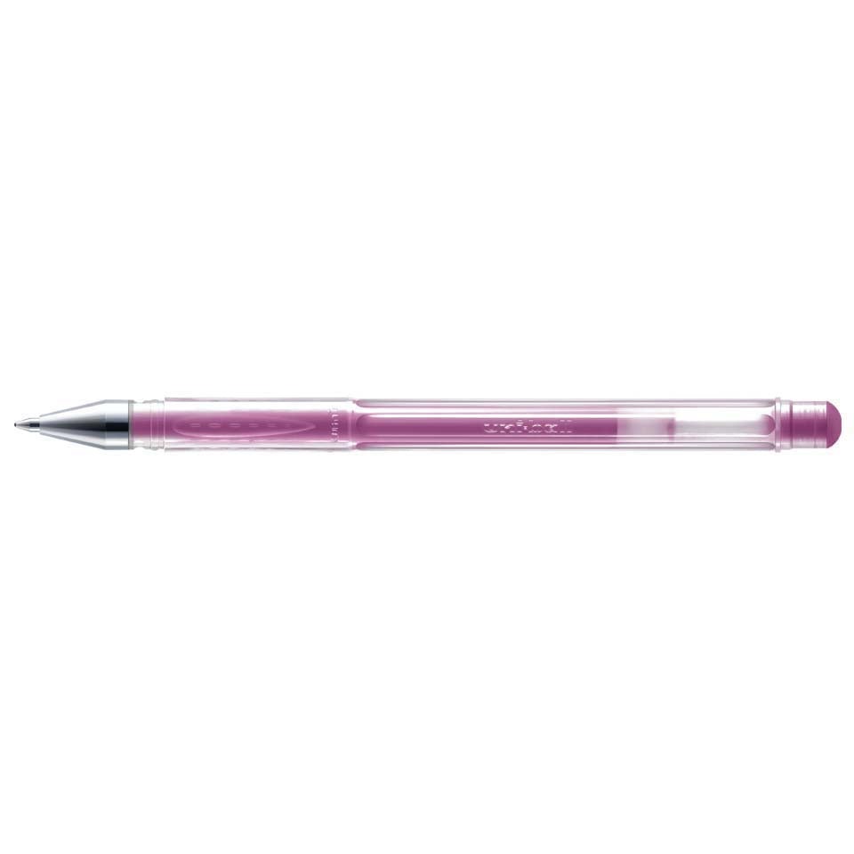 Uni-Ball Signo Noble Metal Gelschreiber – pink, Spitze 0,8 mm, metallic, 1 Stk.