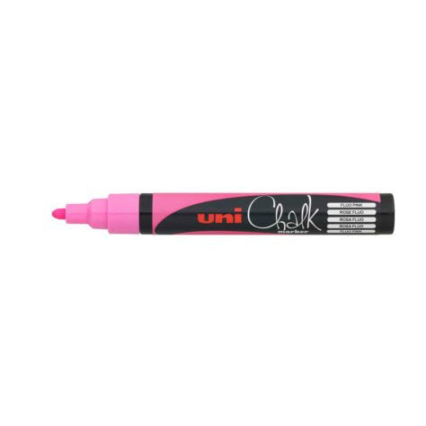 Uni-Ball PWE-5M Kreidemarker – Rund 1,8–2,5 mm – Pink, für Glas/Spiegel/Tafel